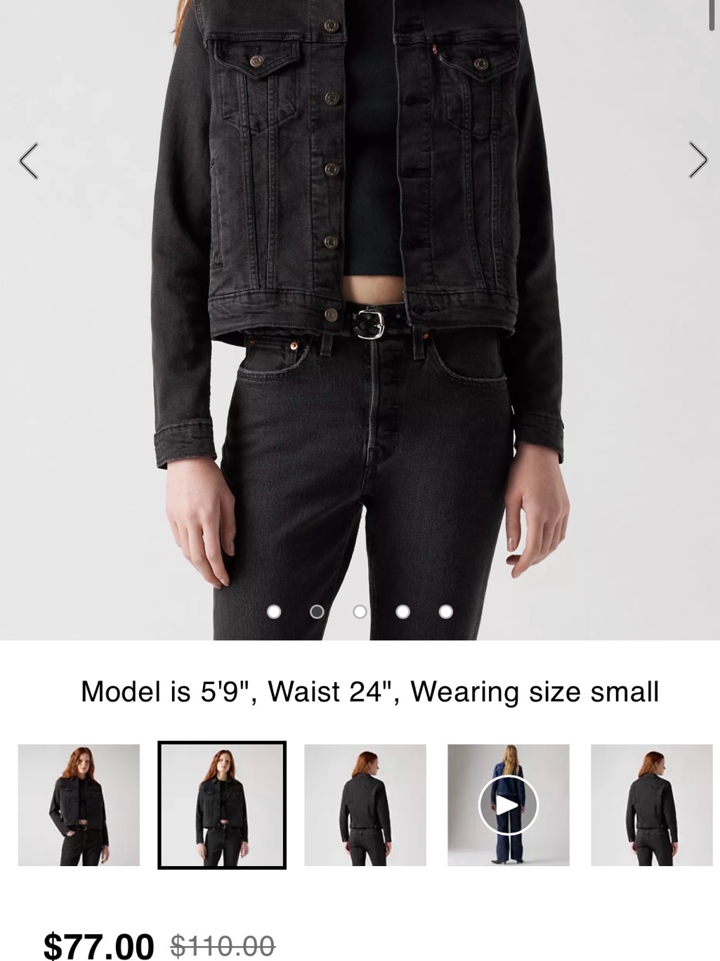 Levi's Black Women's Denim Jean Jacket